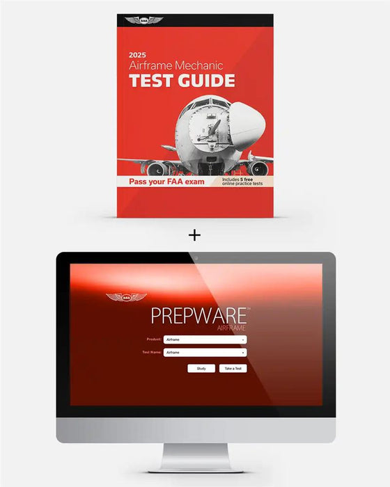 ASA 2025 Airframe Test Guide Plus Prepware