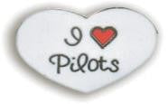 I Love Pilots Pin
