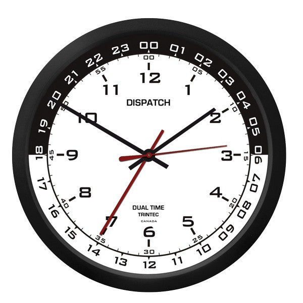 10" Dispatch Dual Time Clock (Zulu) - White Inner