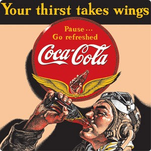 Coke Aviator Sign (Man Pictured)