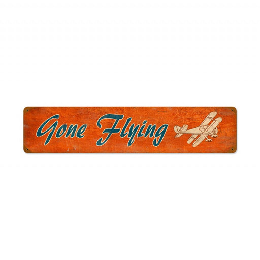Vintage Metal Sign - Gone Flying