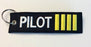 Embroidered Keychain - "Pilot" w/Epaulet Bars