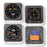 Modern 4-Piece Square Acrylic Coaster Set