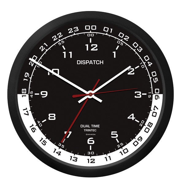 10" Dispatch Dual Time Clock (Zulu) - Black Inner