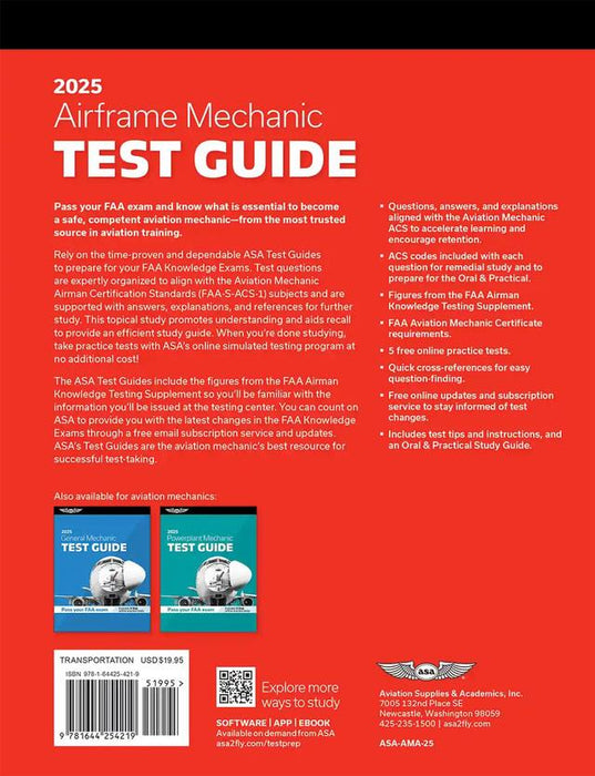 ASA 2025 Test Guide: Airframe